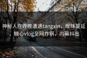 神秘人在昨晚遭遇tangxin，暧昧蔓延，糖心vlog全网炸锅，内幕抖出