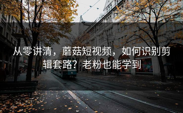 从零讲清,蘑菇短视频,如何识别剪辑套路?老粉也能学到 从零讲清,蘑菇短视频,如何识别剪辑套路?老粉也能学到